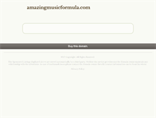 Tablet Screenshot of amazingmusicformula.com
